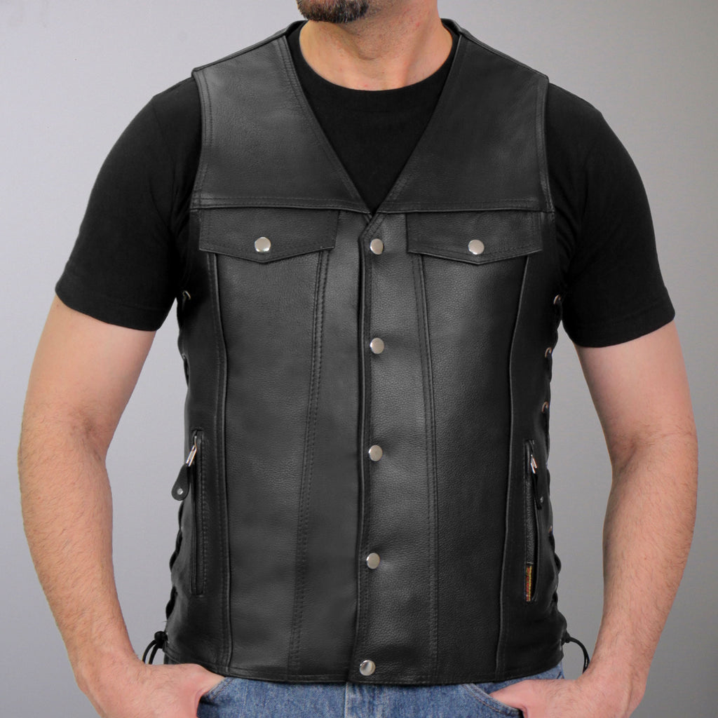 Hot Leathers VSM1038 Men's Black motorcycle 'Conceal and Carry