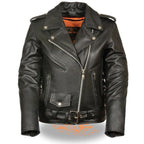 Milwaukee Leather LKL2700 Women's Classic Black Leather Police Style Jacket